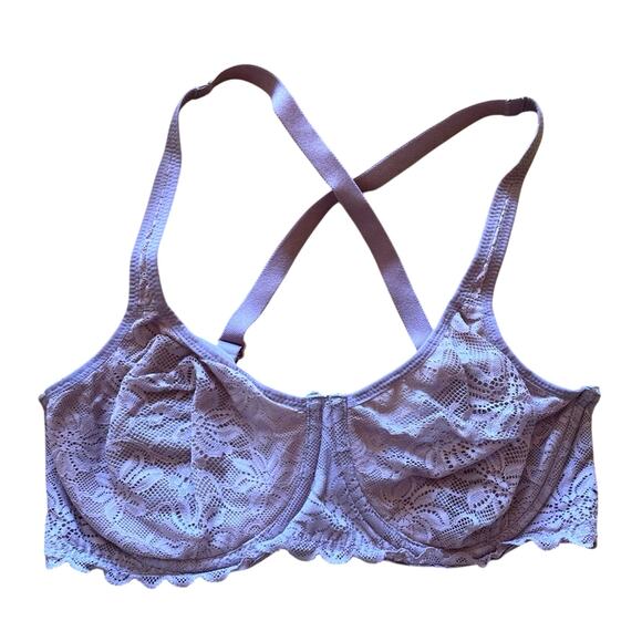 Wacoal Soft Sense Underwire Floral Lace Adjustable Strap Bra Size 34DD Tan/Cream - Picture 1 of 9